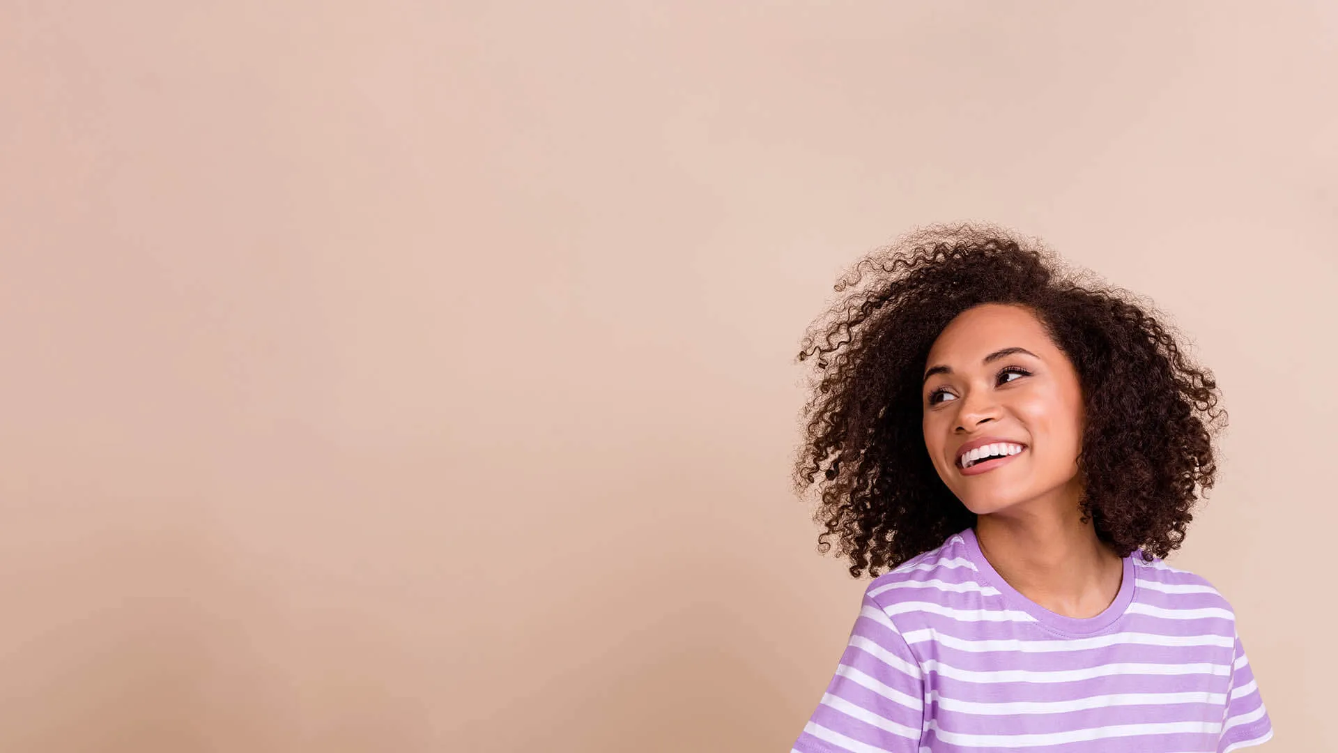 a man with curly hair