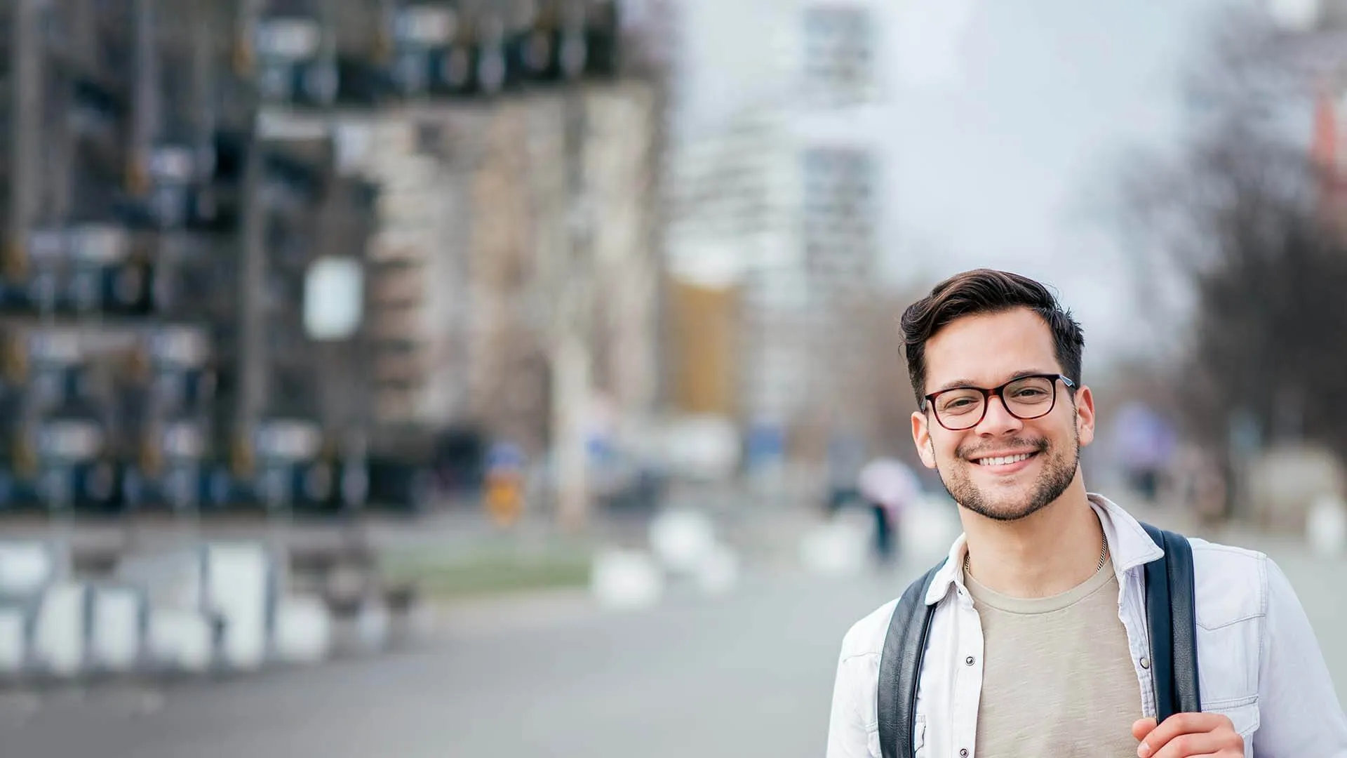 a man wearing glasses