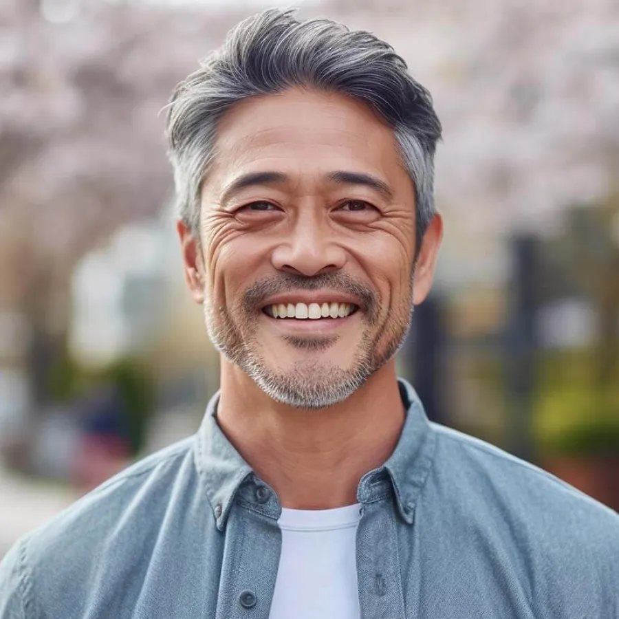 a man smiling for the camera